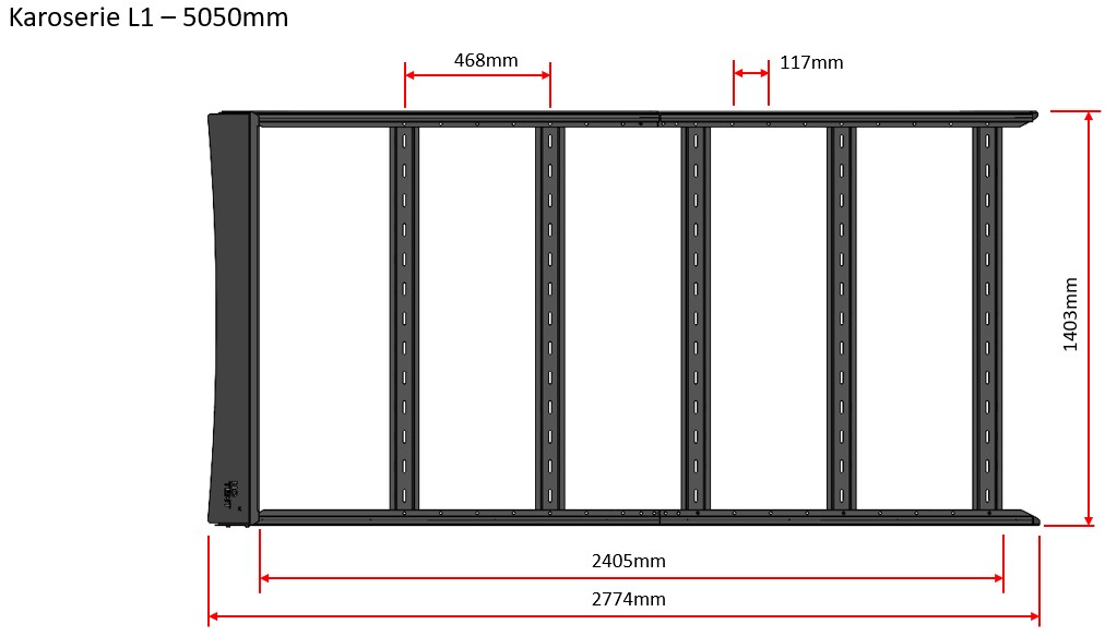 Roofrack Ford Tourneo Custom V710 L2 e